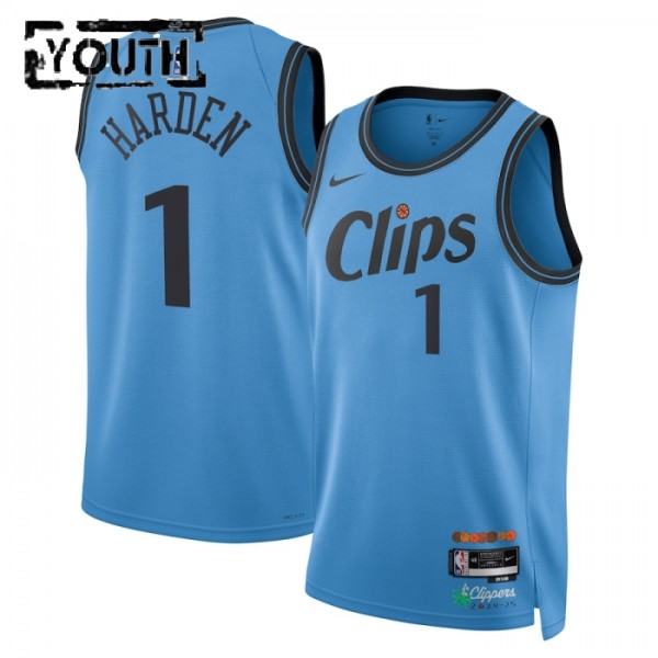 Los Angeles Clippers Trikot James Harden Nike 2024-25 City Edition Blau Swingman - Kinder